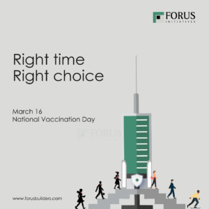 Best SEO expert in Kerala- poster of copywriting work for the client 'Forus Initiatives' on 'Vaccination Day'