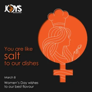 Best SEO expert in Kerala- poster of copywriting work for the client 'Joys Restaurant' on 'Women's Day'