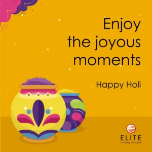Best SEO expert in Kerala- poster of copywriting work for the client 'Elite' on 'Holi'